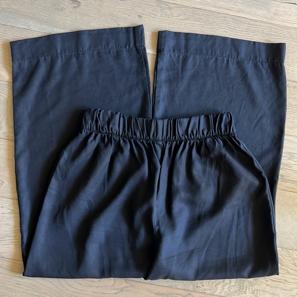 Only Child Cove Wide Leg Pants Black Size Medium Tencel